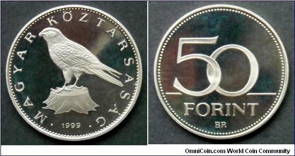 Hungary 50 forint.
1999, Proof. Mintage: 3.000 pcs.