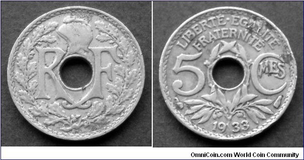France 5 centimes.
1933