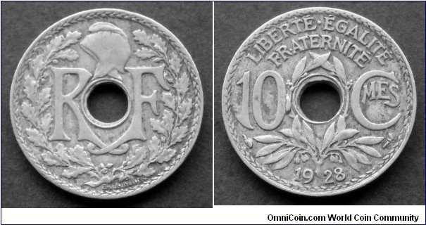 France 10 centimes.
1928