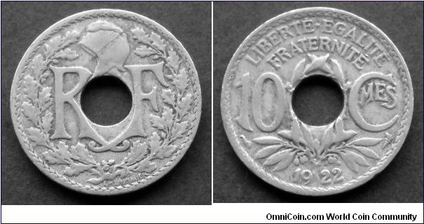 France 10 centimes.
1922 (II)