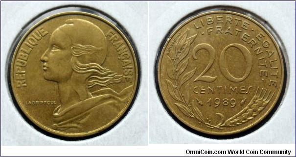 France 20 centimes.
1989