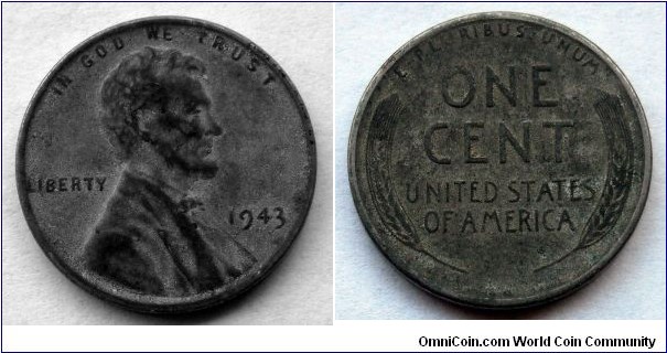 1943 Steel wheat cent (II)