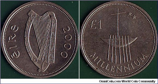 Ireland 2000 1 Pound.

Millennium.