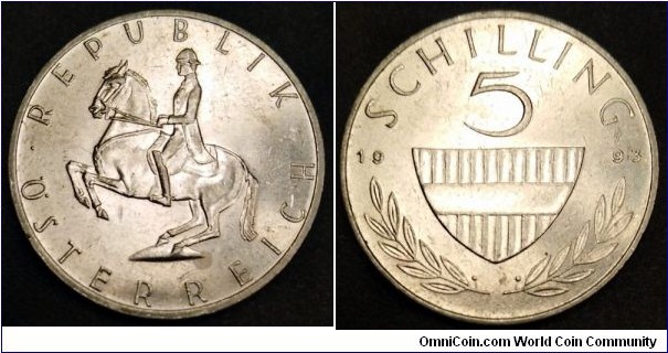 Austria 5 schilling.
1993 (II)