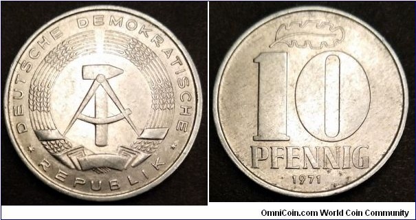 German Democratic Republic (East Germany) 10 pfennig.
1971 (II)
