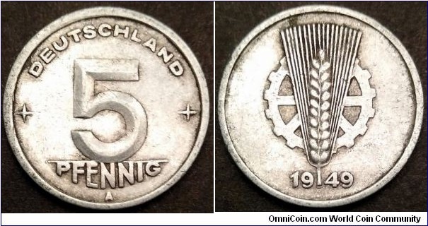 East Germany 5 pfennig. 1949 A (II)
