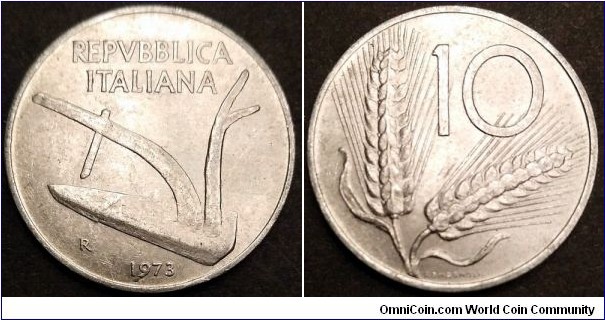Italy 10 lire.
1973