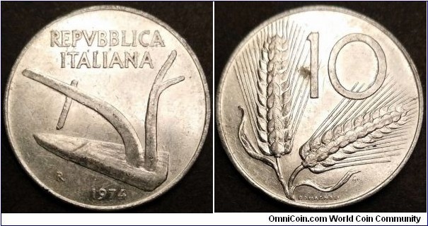 Italy 10 lire.
1974
