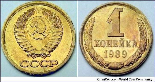 USSR 1 kopek.
1989 (II)