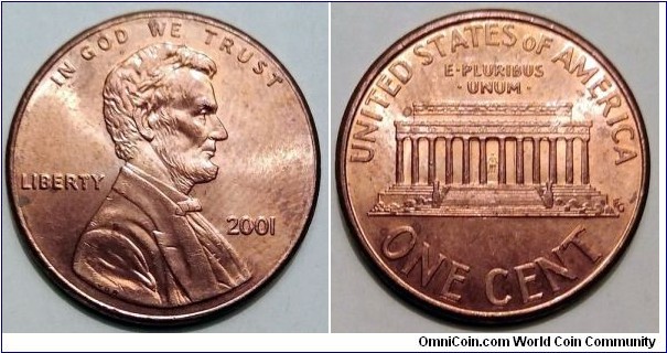 2001 Lincoln cent