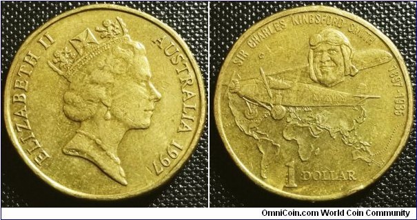 Australia 1997 1 dollar comemorating Sir Charles Kingsford. NCLT. Mintmark C. Pulled from circulation. Total mintage: 152,713. 