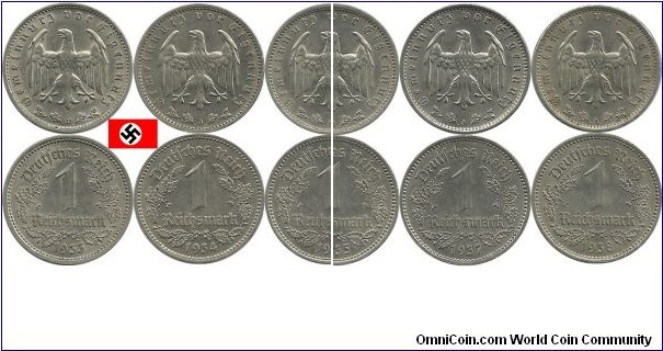 Germany-Nazi (1 Reichsmark) Coins
