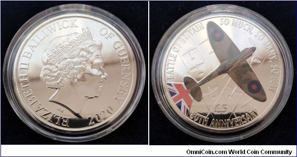 Guernsey 5 pounds.
2020, 80th Anniversary of Battle of Britain.