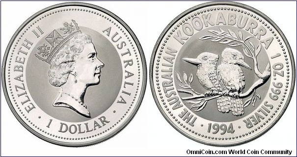 1994 Australian Kookaburra (1 Dollar) 