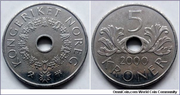 Norway 5 kroner.
2000 (II)