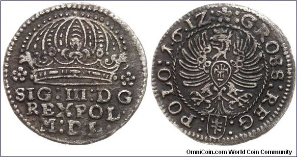 Grosz koronny - Sigismund III Vasa