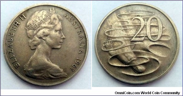 Australia 20 cents.
1967