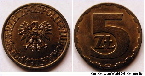 Poland 5 złotych.
1975 (II)