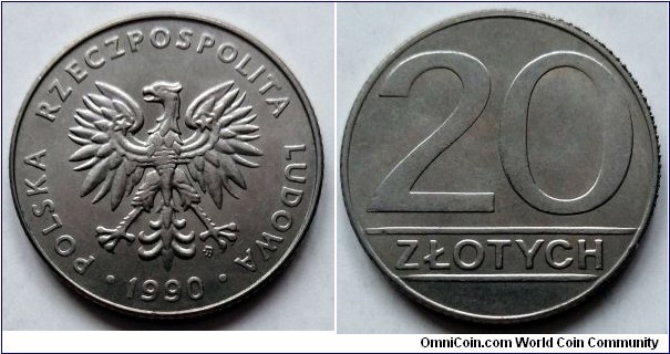 Poland 20 złotych.
1990 (II)