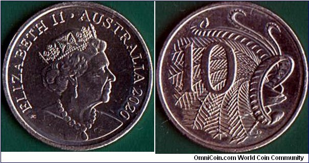 Australia 2020 10 Cents.