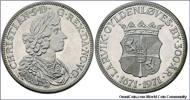 Souvenir silver token from Norway. 20,1g Ag 925.