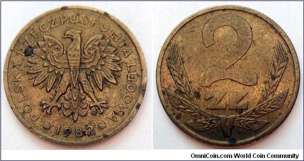 Poland 2 złote.
1982 (II)