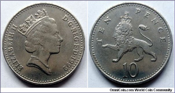 10 pence. 1992