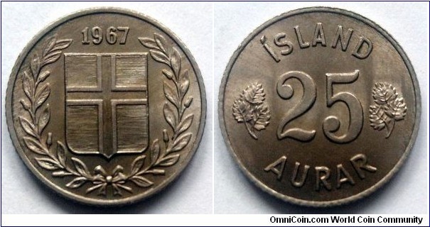Iceland 25 aurar.
1967 (III)