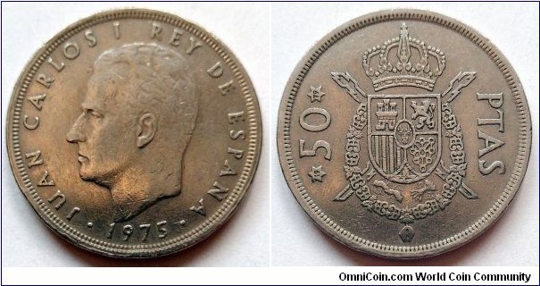 Spain 50 pesetas.
1975 (1979) II