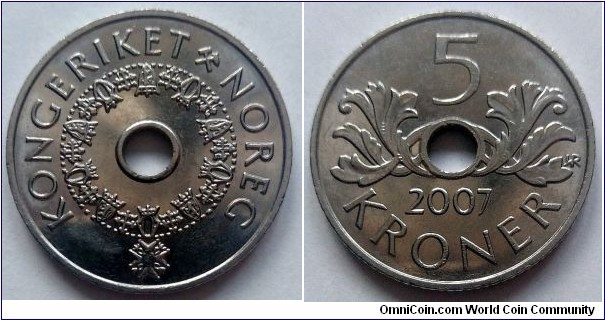 Norway 5 kroner.
2007