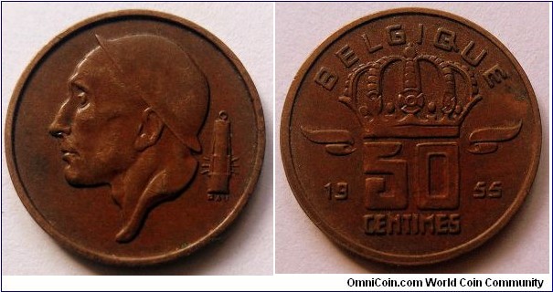 Belgium 50 centimes. 
1955, Belgique (II)