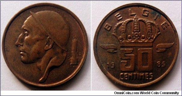 Belgium 50 centimes.
1985, Belgie (II)