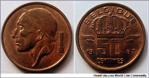 Belgium 50 centimes.
1987, Belgique
