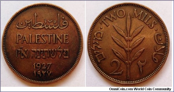 Palestine 2 mils.
1927