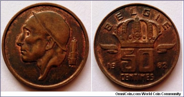 Belgium 50 centimes.
1982, Belgie (II)