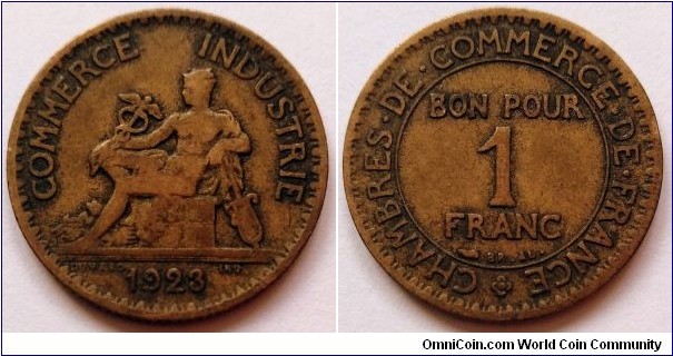 France 1 franc.
1923 (III)