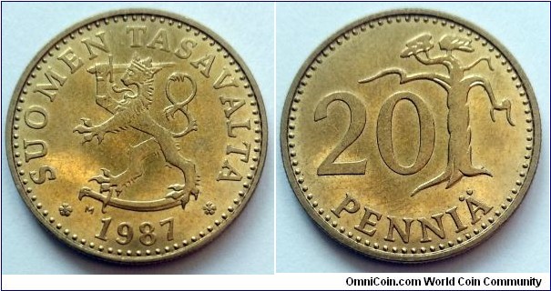 Finland 20 pennia.
1987 M