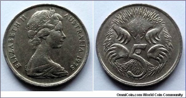 Australia 5 cents.
1975