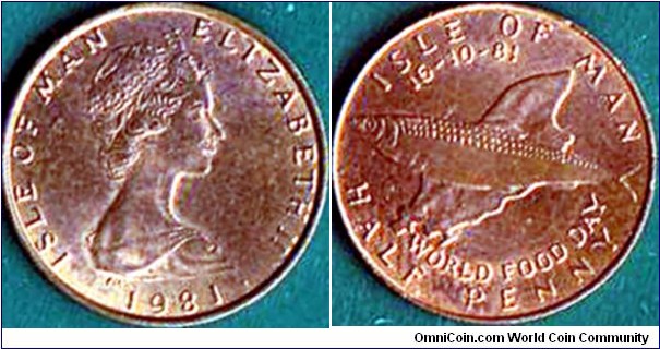 Isle of Man 1981 PM 1/2 Penny.

F.A.O. - World Food Day - 16 October 1981.