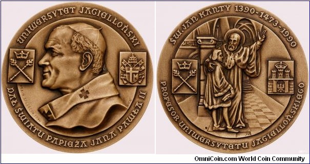 Polish medal - Pope John Paul II. Jagiellonian University.