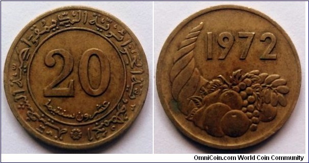 Algeria 20 centimes.
1972, F.A.O. Al-br. Mint Kremnica (II)