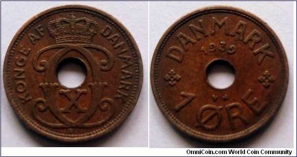 Denmark 1 ore. 1939 (II)