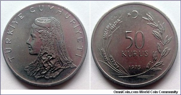 Turkey 50 kurus.
1975