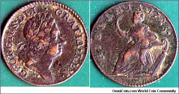 Ireland 1723 1/2 Penny.