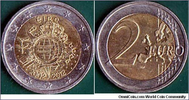 Ireland 2012 2 Euros.

10 Years of Euro Cash.