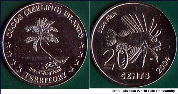 Cocos (Keeling) Islands 2004 20 Cents.
