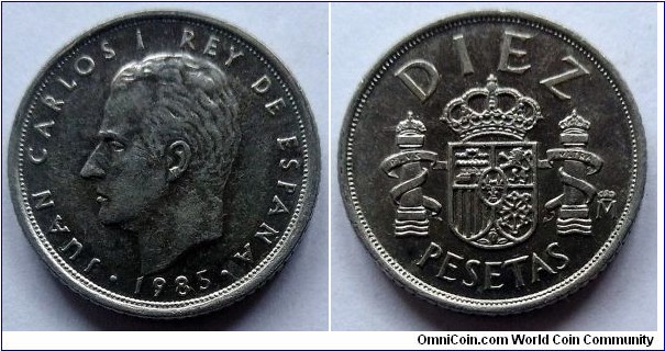 Spain 10 pesetas.
1985