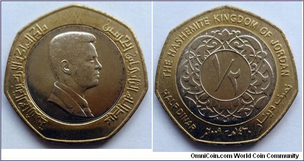 Jordan 1/2 dinar.
2009
