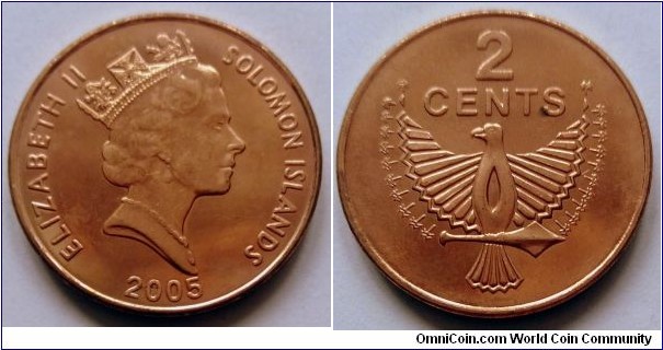 Solomon Islands 2 cents. 2005