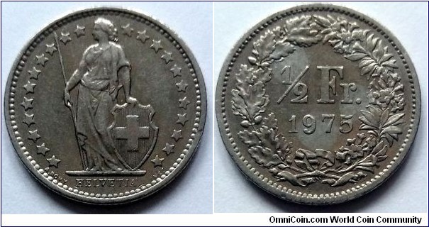 Switzerland 1/2 franc. 1975